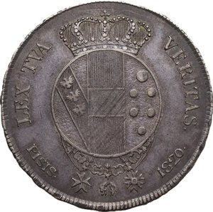 reverse: Firenze.  Ferdinando III di Lorena (1790-1824).. Mezzo francescone 1820. Sigle S (Carlo Siries, incisore) e martello (Giovanni Fabbroni, zecchiere)