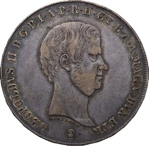 obverse: Firenze.  Leopoldo II di Lorena (1824-1859). Francescone 1846. Niderost (Giuseppe Niderost, incisore) e fiasca (Domenico Fiaschi, zecchiere)