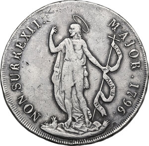 obverse: Genova.  Dogi Biennali (1528-1797).. Da 8 lire 1796