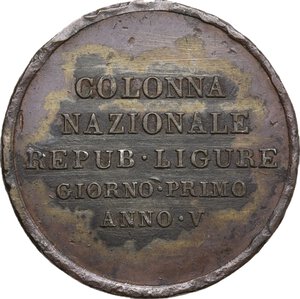 obverse: Genova.  Repubblica Ligure (1798-1805). Medaglia 14 giugno 1801