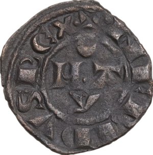 reverse: Manfredonia.  Manfredi (1258-1266). Denaro