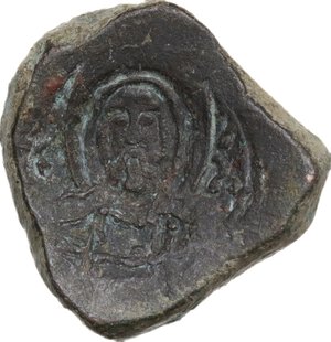 reverse: Messina.  Ruggero II (1105-1154). Doppio follaro concavo, 1112-1130