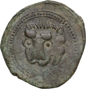 obverse: Messina.  Guglielmo II (1166-1189). Trifollaro, 1180-1185