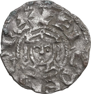 obverse: Messina.  Enrico VI di Svevia (1194-1197) col figlio Federico. Denaro