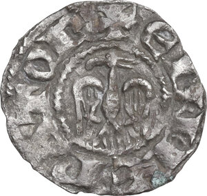 reverse: Messina.  Enrico VI di Svevia (1194-1197) col figlio Federico. Denaro