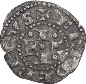 obverse: Milano.  Monetazione a nome di Federico (1240-1310). Denaro imperiale piano