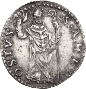 reverse: Milano.  Carlo V d Asburgo (1535-1556).. Denaro da 8 soldi
