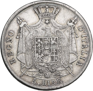 reverse: Milano.  Napoleone Bonaparte (1804-1815). 5 lire 1809 M