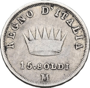 reverse: Milano.  Napoleone Bonaparte (1805-1814).. 15 soldi 1809