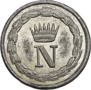 obverse: Milano.  Napoleone Bonaparte (1805-1814).. 10 centesimi 1812 M