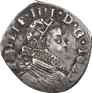 obverse: Napoli.  Filippo IV di Spagna (1621-1665).. Tarì 1622 sigle MC/C