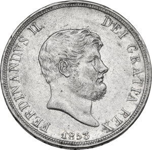 obverse: Napoli.  Ferdinando II di Borbone (1830-1859). 120 grana o piastra 1853