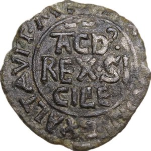 reverse: Palermo.  Tancredi (1189-1194).. Medalea o mezzo Tercenario