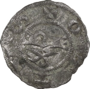 obverse: Parma.  Repubblica a nome di Ottone IV (1208-1209). Denaro piccolo