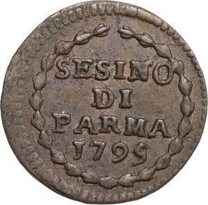 reverse: Parma.  Ferdinando I di Borbone (1765-1802).. Sesino 1795