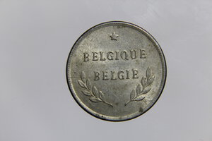 reverse: BELGIO 2 FRANCS 1944 ZINC FDC