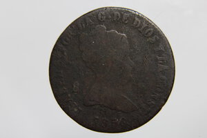 reverse: SPAGNA ISABELLA II 8 MARAVEDIS 1850 CU MB