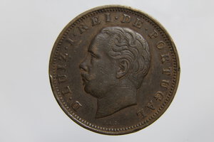 reverse: PORTOGALLO LUIZ I 20 REIS 1883 BB+