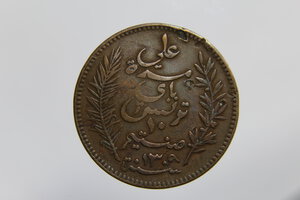 reverse: TUNISIA 10 CENTIMES 1892 A CU BB*PULITA*