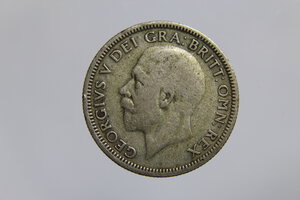 reverse: GRAN BRETAGNA GEORGE V ONE SHILLING 1928 AG QBB