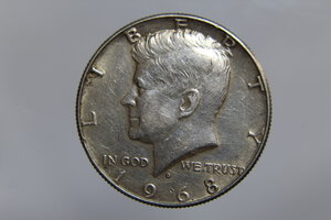reverse: USA HALF DOLLAR KENNEDY 1968 D AG QSPL