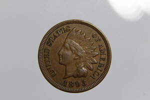 reverse: USA ONE CENT INDIAN 1893 CU SPL