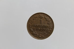 reverse: UMBERTO I 1 CENTESIMO 1900 CU FDC