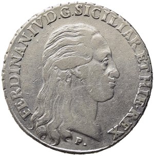 obverse: NAPOLI. Ferdinando IV di Borbone (1759-1816). Piastra da 120 grana 1796. Ag. Magliocca 258. BB