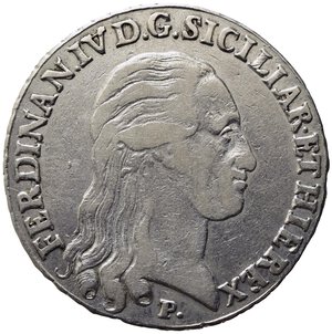 obverse: NAPOLI. Ferdinando IV di Borbone (1759-1816). Piastra da 120 grana 1798. Ag. Magliocca 259. BB