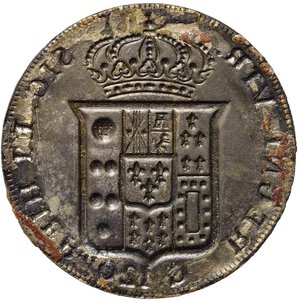 reverse: NAPOLI. Ferdinando II (1830-1859) Lamina uniface del 120 grana. AR. SPL+