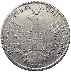 reverse: PALERMO. Ferdinando III di Borbone (1759-1816). 12 Tarì 1796. Ag. MIR 603/1. BB