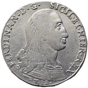 obverse: PALERMO. Ferdinando III di Borbone (1759-1816). 12 Tarì 1799. Ag. MIR 603/5. BB