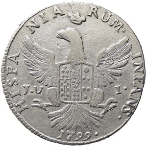 reverse: PALERMO. Ferdinando III di Borbone (1759-1816). 12 Tarì 1799. Ag. MIR 603/5. BB