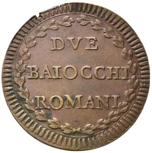 reverse: ROMA. Stato Pontificio. Pio VI (1775-1799). 2 Baiocchi Romani anno XXI. AE. SPL