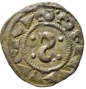 reverse: SIENA. Repubblica (1180-1200) Denaro (g. 0,57). S inversa tra globetti R/ Croce. MIR 473. Ag. FDC