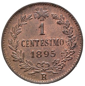 reverse: Umberto I. 1 centesimo 1895 Roma. Cu. qFDC