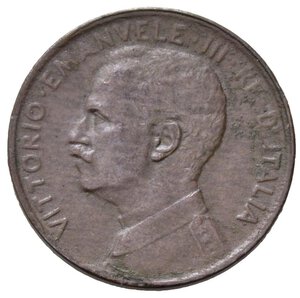 obverse: Vittorio Emanuele III (1900-1943). 1 centesimo 1918 