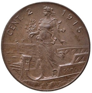 reverse: Vittorio Emanuele III, (1900-1943) 2 Centesimi 1915 Roma, Italia su prora. Cu. Pag. 938; Gig. 304. SPL+