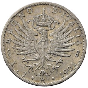 reverse: Vittorio Emanuele III (1900-1943). 1 Lira 1901 