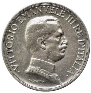 obverse: Vittorio Emanuele III (1900-1943). Lira 1915 