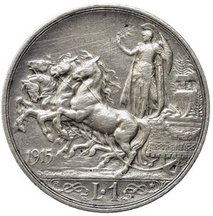 reverse: Vittorio Emanuele III (1900-1943). Lira 1915 
