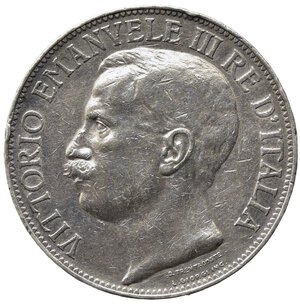 obverse: Vittorio Emanuele III (1900-1943). 2 lire 1911 