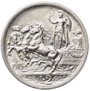reverse: Vittorio Emanuele III (1900-1943). 2 Lire 1915 