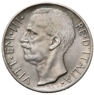 obverse: Vittorio Emanuele III (1900-1943). 10 lire 1927 **due rosette 