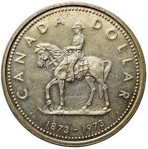 reverse: CANADA. Elisabetta II (1952-date). 1 Canadian dollar 1973. Ag. qFDC