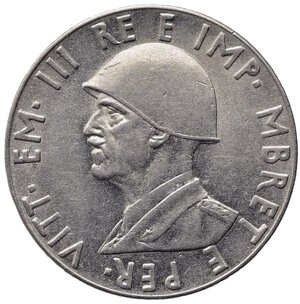 obverse: ALBANIA. VITTORIO EMANUELE III, 1939-1943. - 2 LEK 1939 A. XVIII, ANTIMAGNETICA. Ac. Pag. 993; Gig. 3. SPL