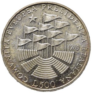 reverse: REPUBBLICA ITALIANA (1946-2001) 500 Lire 1985. 