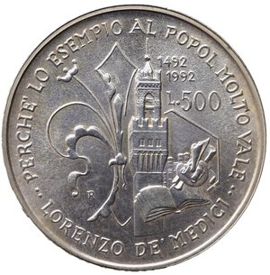 reverse: REPUBBLICA ITALIANA (1946-2001) 500 Lire 1992 