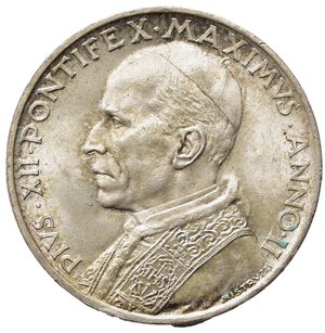 obverse: VATICANO. Pio XII (1938-1958) 5 Lire 1940/II 
