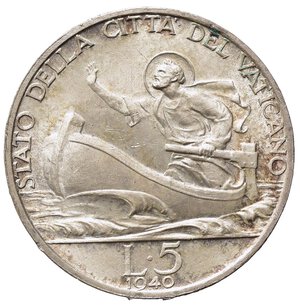 reverse: VATICANO. Pio XII (1938-1958) 5 Lire 1940/II 